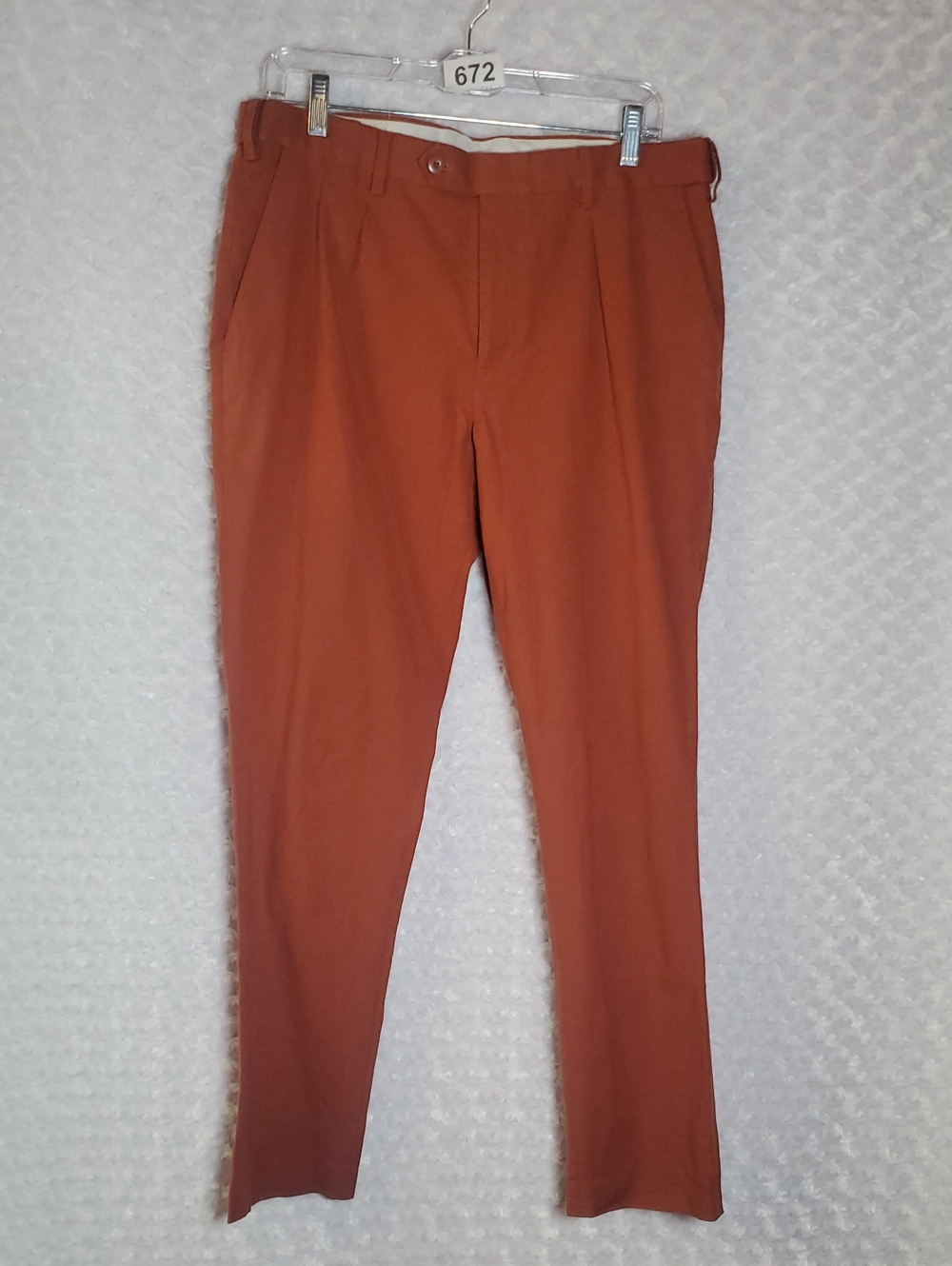 Express Men's Rust Orange Slim Dress Pants 32x32